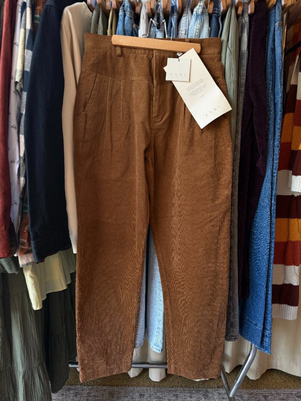 AGGI Rust Corduroy Pants NWT